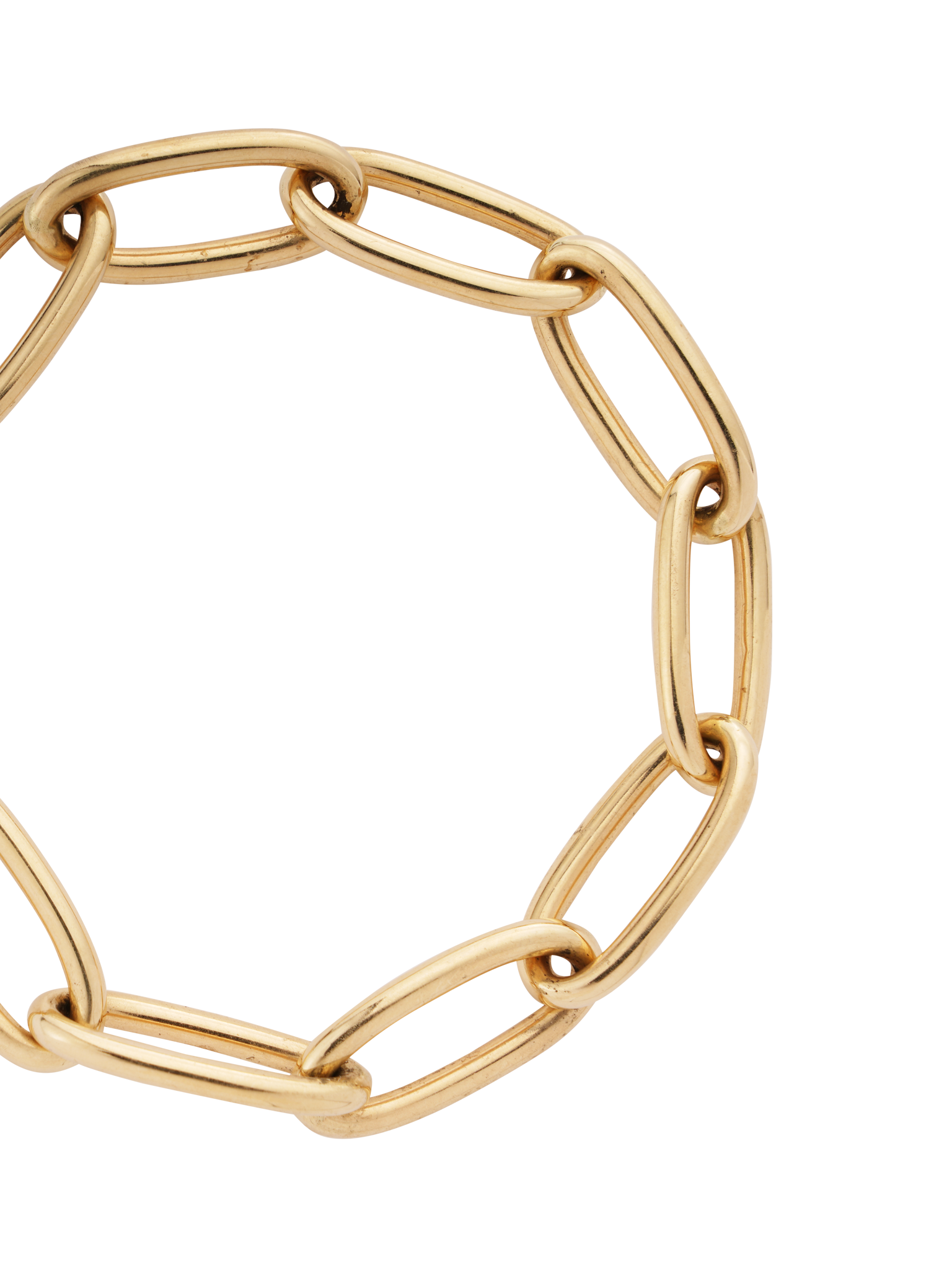 Oversized large oval link bracelet